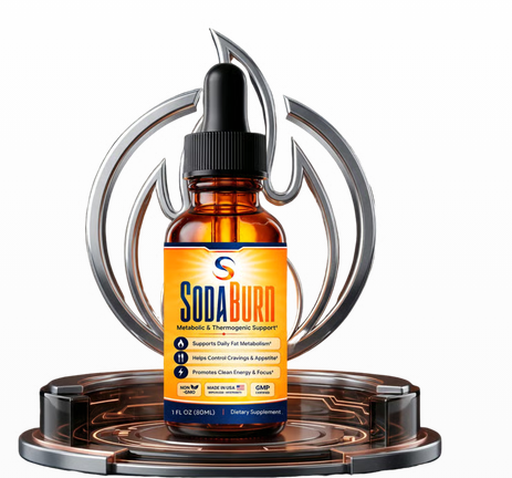 Soda Burn Drops liquid dropper bottle
